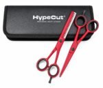 Set de Tijeras de Corte y Entresacar Rojo Mate – 6"