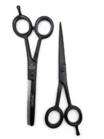 Set de Tijeras de Corte y Entresacar HypeCut® Negro Mate 6" - Imagen 2