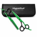 Set 2 Tijeras Profesionales HypeCut 6.0” Verdes – Filo Navaja + Esculpidora