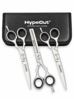 Set 3 Tijeras Profesionales HypeCut 5.5” – Filo Navaja, Microdentada y Esculpidora