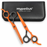 Set 2 Tijeras Profesionales HypeCut 6.0” Naranjas – Filo Navaja + Esculpidora