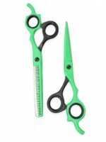 Set 2 Tijeras Profesionales HypeCut 6.0” Verdes – Filo Navaja + Esculpidora - Imagen 2