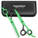 Set 2 Tijeras Profesionales HypeCut 6.0” Verdes – Filo Navaja + Esculpidora