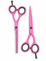 Set de Tijeras Profesionales HypeCut Rosa 6.0”– Corte y Esculpidora - Imagen 2