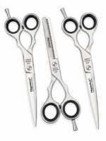 Set 3 Tijeras Profesionales HypeCut 5.5” – Filo Navaja, Microdentada y Esculpidora - Imagen 2