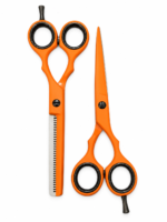 Set Tijeras Profesionales HypeCut 5.5” Naranja – Microdentada y Esculpidora - Imagen 2