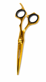 Tijera Profesional HypeCut Filo Navaja 6.5” Dorada para Barbería y Peluquería - Imagen 2