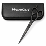 Tijera Profesional HypeCut Negra 7.0” Filo Navaja – Barbería y Peluquería
