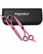 Set 2 Tijeras Profesionales HypeCut 6.5”Rosadas – Filo Navaja + Esculpidora