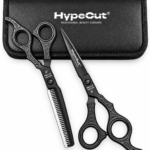 Set 2 Tijeras Profesionales HypeCut 6.0” Negras – Filo Navaja + Esculpidora