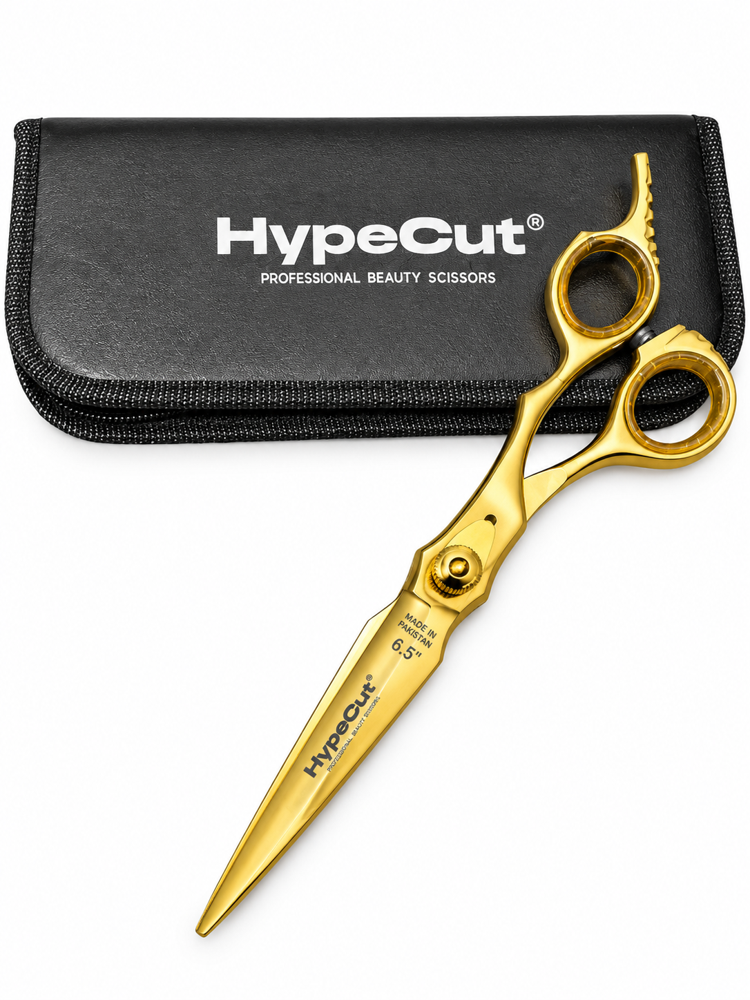 ded8e640-dc77-4cfc-89e0-8c4de1d1dafa Tijera Profesional HypeCut Filo Navaja 6.5” Dorada para Barbería y Peluquería - Imagen 1