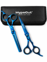 Set Tijeras Profesionales HypeCut 7.0” Azul – Filo Navaja y Esculpidora